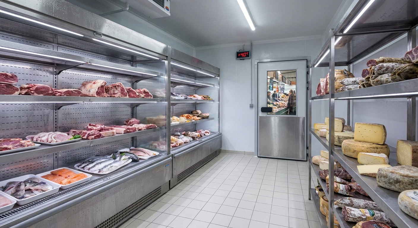 Chambre de réfrigération pour l'entreposage des aliments